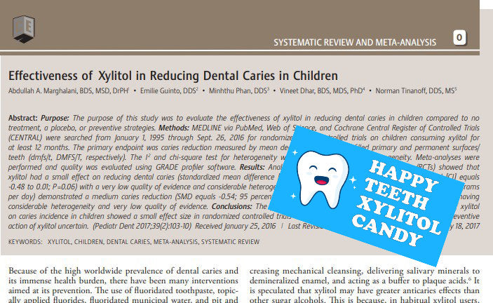 Summary of Effectiveness of Xylitol in Reducing Dental Caries in Children
